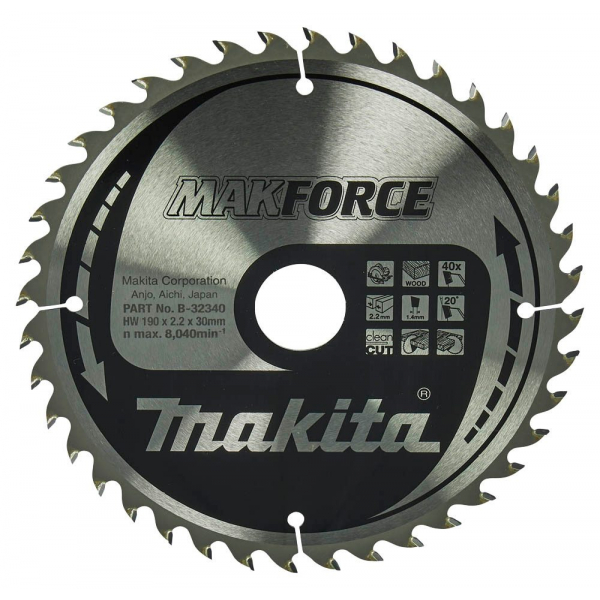 0088381421157 -  B-32340 MAKFORCE Kreissägeblatt 1900 mm 40 Zähne 0088381421157 makita