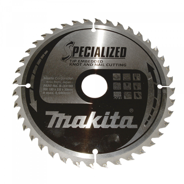 0088381422055 - Sägeblatt SPECIALIZED B-33180 190x30x40Z 0088381422055 Makita