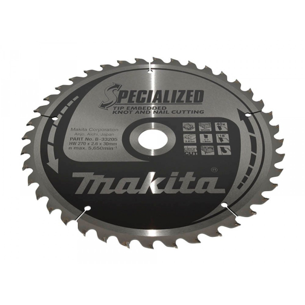 0088381422079 -  B-33205 SPECIALIZED Kreissägeblatt 2700 mm 40 Zähne 0088381422079 makita