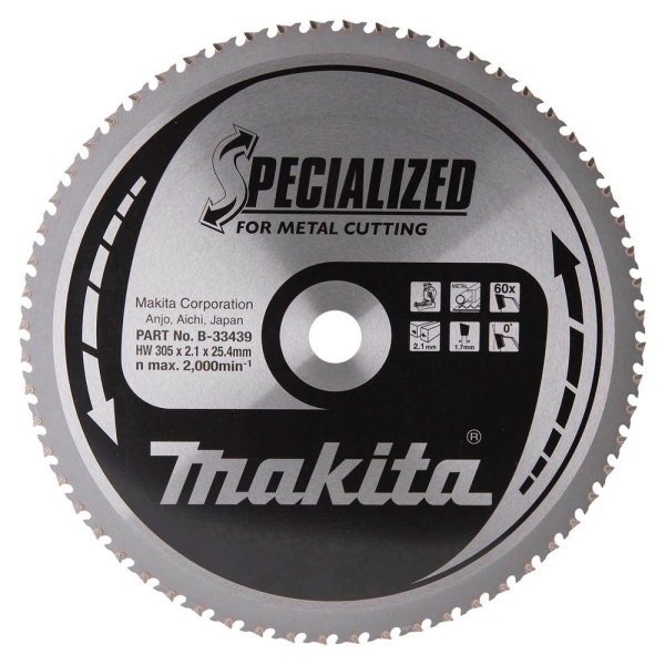 0088381422314 - B-33439 SPECIALIZED Kreissägeblatt 3050 mm 60 Zähne 0088381422314 Makita