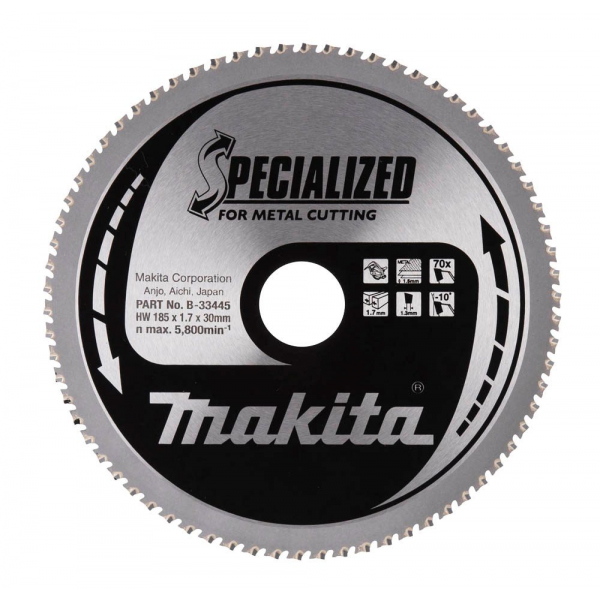 0088381422321 -  B-33445 SPECIALIZED Kreissägeblatt 1850 mm 70 Zähne 0088381422321 makita