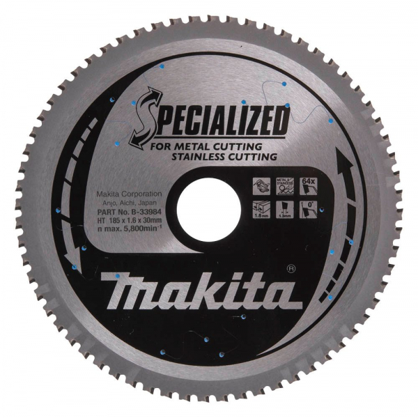 0088381422925 -  B-33984 SPECIALIZED Kreissägeblatt 1850 cm 64 Zähne 0088381422925 makita