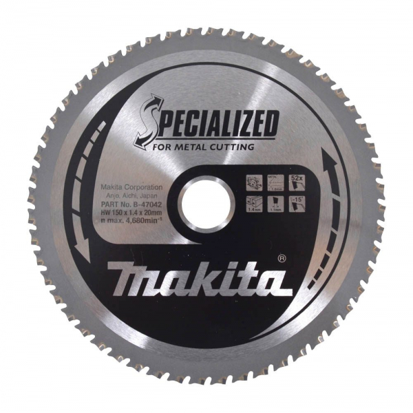 0088381454254 -  B-47042 SPECIALIZED Kreissägeblatt 1500 mm 52 Zähne 0088381454254 makita