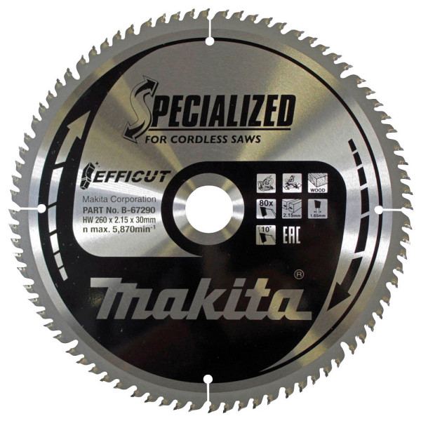 0088381541015 - B-67290 EFFICUT Kreissägeblatt 2600 mm 0088381541015 Makita