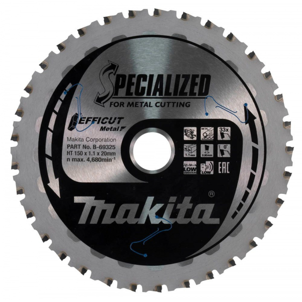 0088381548182 -  B-69325 EFFICUT Kreissägeblatt 1500 mm 33 Zähne 0088381548182 makita