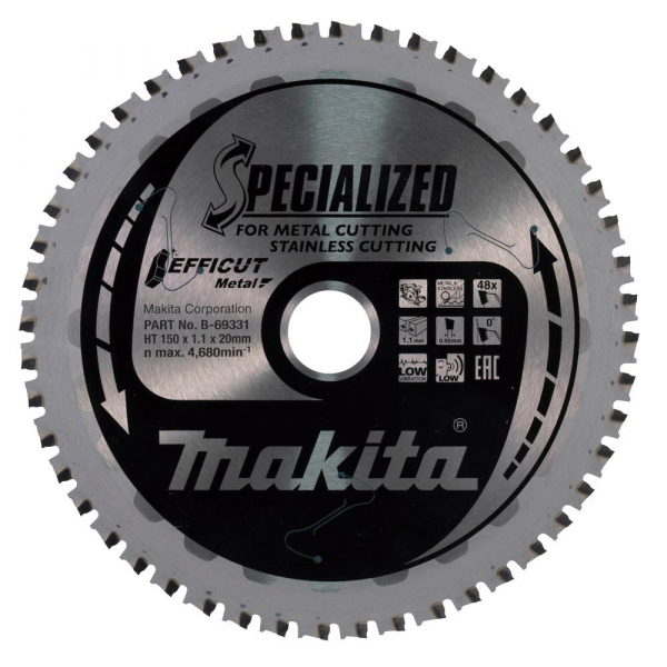 0088381548199 -  B-69331 EFFICUT Kreissägeblatt 1500 mm 48 Zähne 0088381548199 makita