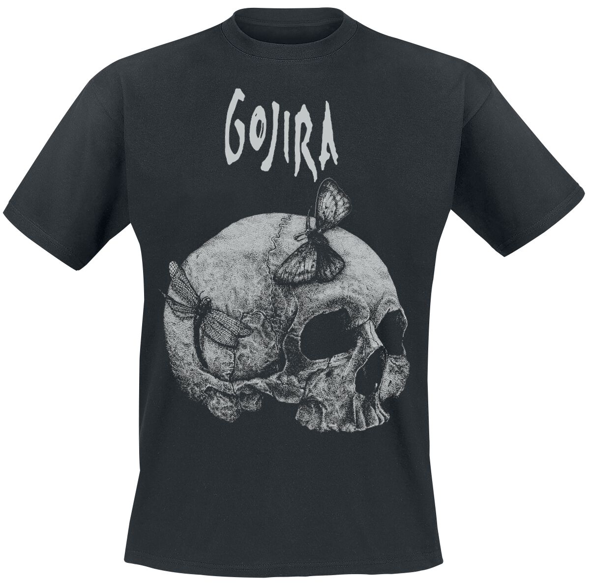 0090317268903 - Moth Skull T-Shirt schwarz in S