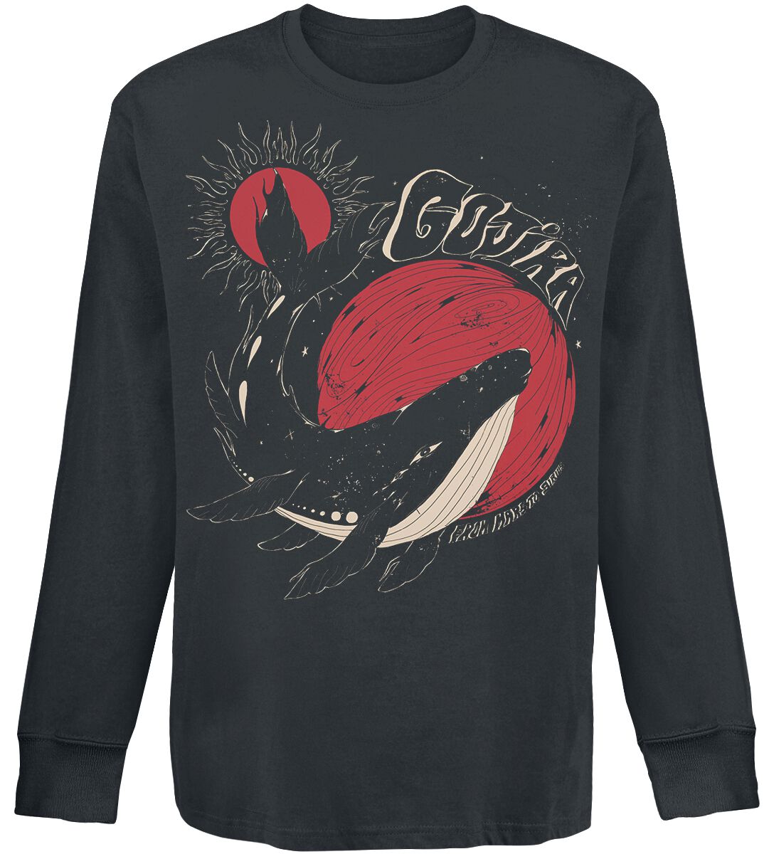 0090317612034 - Whale Sun Moon Sweatshirt schwarz in XL