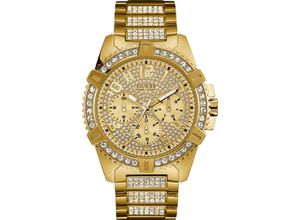 0091661493881 - Multifunktionsuhr GUESS FRONTIER W0799G2 Armbanduhren goldfarben Herren Quarzuhren Armbanduhr Quarzuhr Herrenuhr