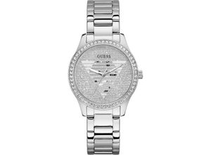 0091661535840 - Quarzuhr GUESS GW0605L1 Armbanduhren silberfarben Damen Quarzuhren Armbanduhr Damenuhr