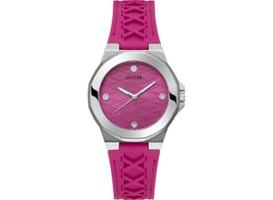 0091661537233 - Quarzuhr GUESS GW0599L1 Armbanduhren rosa (fuchsia) Damen Quarzuhren Armbanduhr Damenuhr