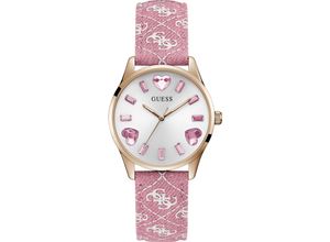 0091661538780 - Quarzuhr GUESS CANDY HEARTS GW0654L2 Armbanduhren rosa (rosa silberfarben) Damen Quarzuhren