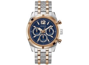 0091661539947 - Multifunktionsuhr GUESS RESISTANCE Armbanduhren silberfarben (silberfarben roségoldfarben) Herren Armbanduhr Quarzuhr Herrenuhr