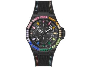 0091661540196 - Multifunktionsuhr GUESS ENERGY Armbanduhren schwarz Herren Quarzuhren Armbanduhr Quarzuhr Herrenuhr