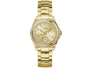 0091661540455 - Multifunktionsuhr GUESS RITZY Armbanduhren goldfarben Damen Quarzuhren Armbanduhr Quarzuhr Damenuhr