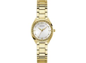 0091661544170 - Quarzuhr GUESS CHARLOTTE Armbanduhren gelbgoldfarben Damen Armbanduhr Damenuhr Edelstahlarmband Mineralglas analog