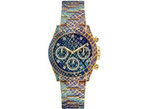 0091661544217 - Multifunktionsuhr GUESS SERPENTINA Armbanduhren bunt Damen Quarzuhr Armbanduhr Damenuhr Datum 1224-Std-Anzeige