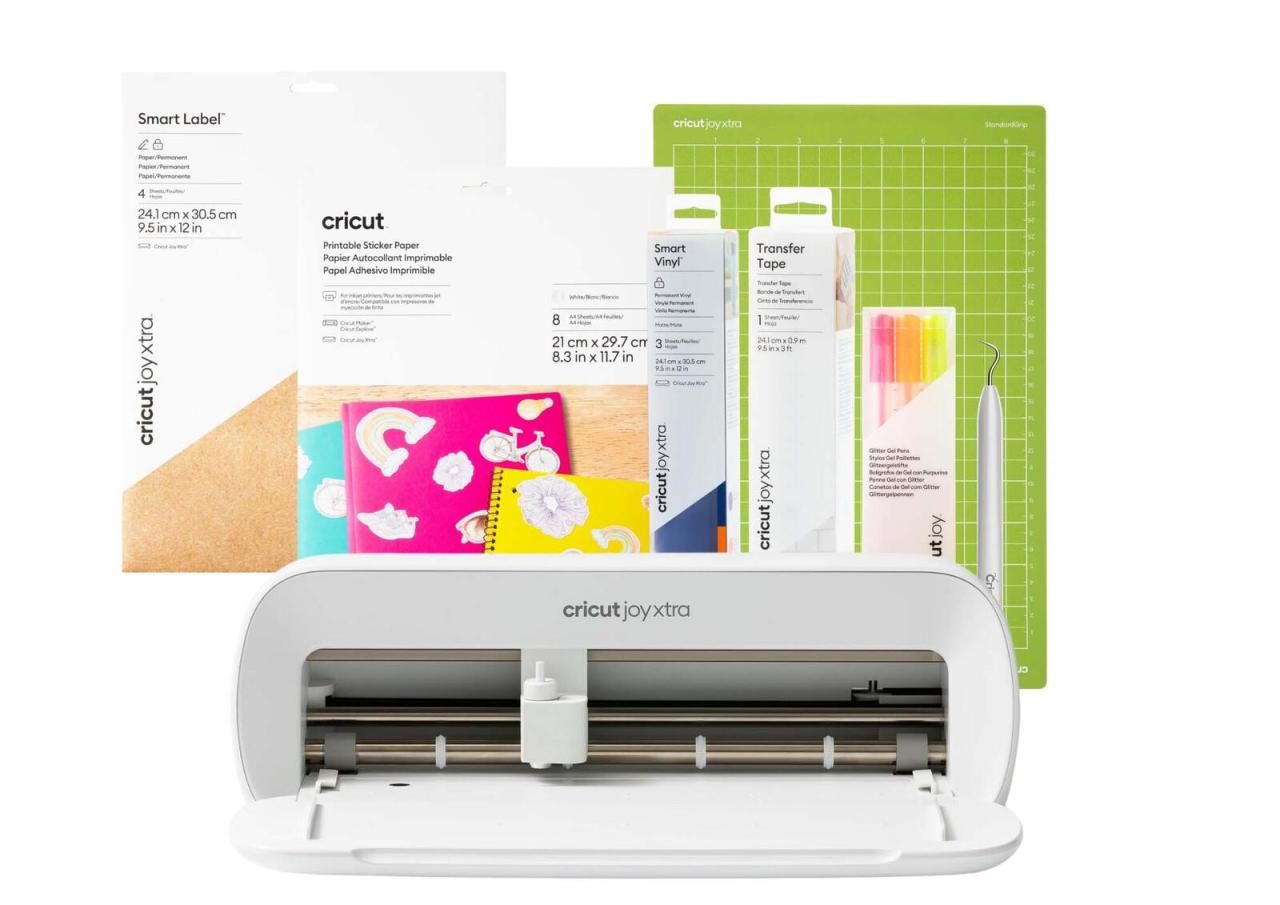 0093573723933 - cricut? Label & Sticker Bundle + Joy Xtra Schneideplotter-Set grau 0093573723933 cricut