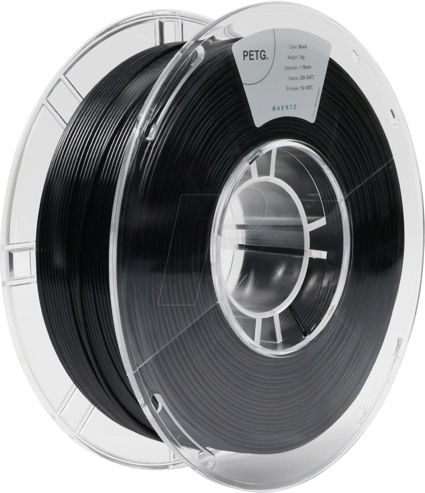 0093988900509 - PMMA-1011-001 - Filament PETG Schwarz 175 mm 1 kg