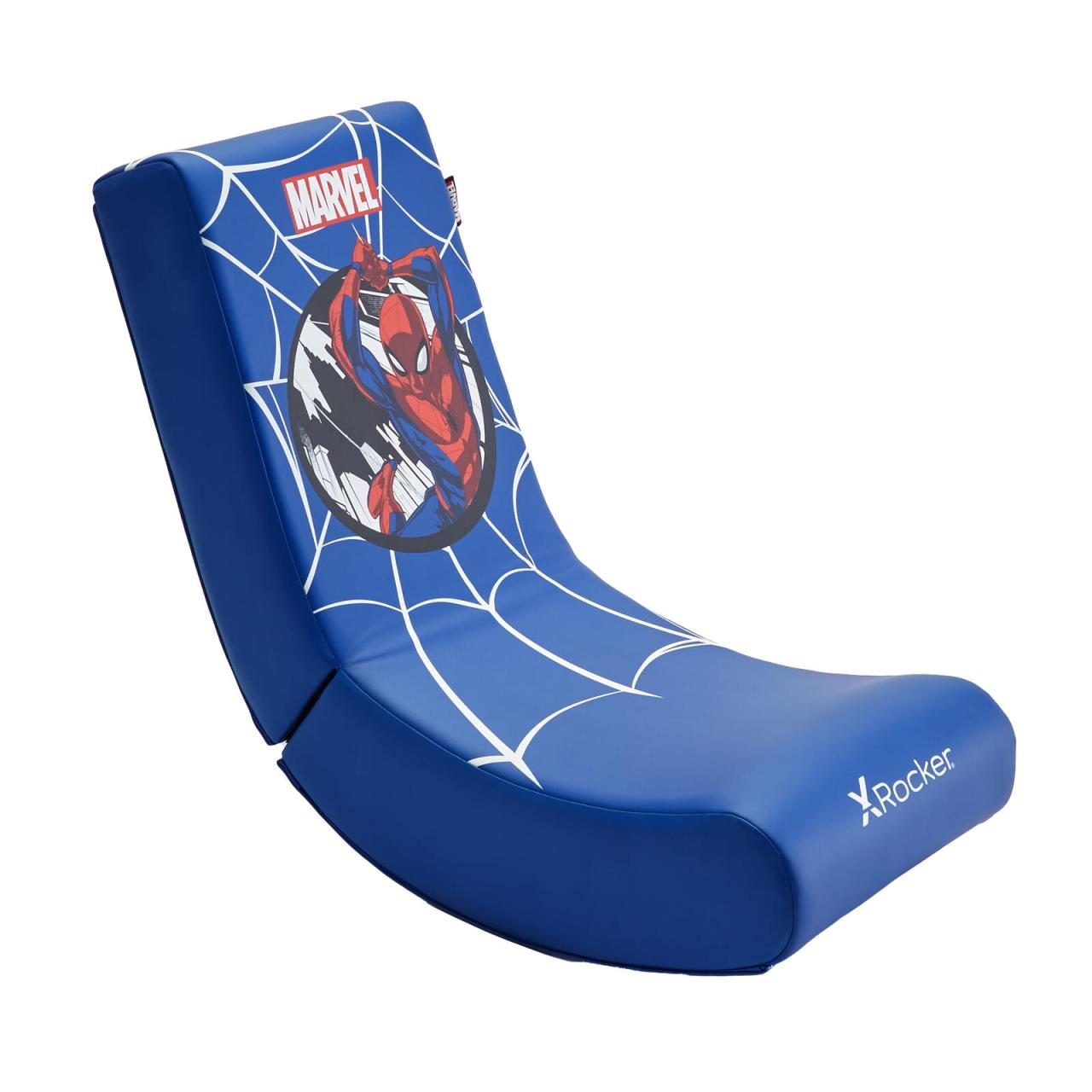 0094338211788 - X Rocker Marvel™ Spider-Man Floor Rocker Gaming-Bodensessel im Spiderman Design für Kinder & Jugendliche - blau