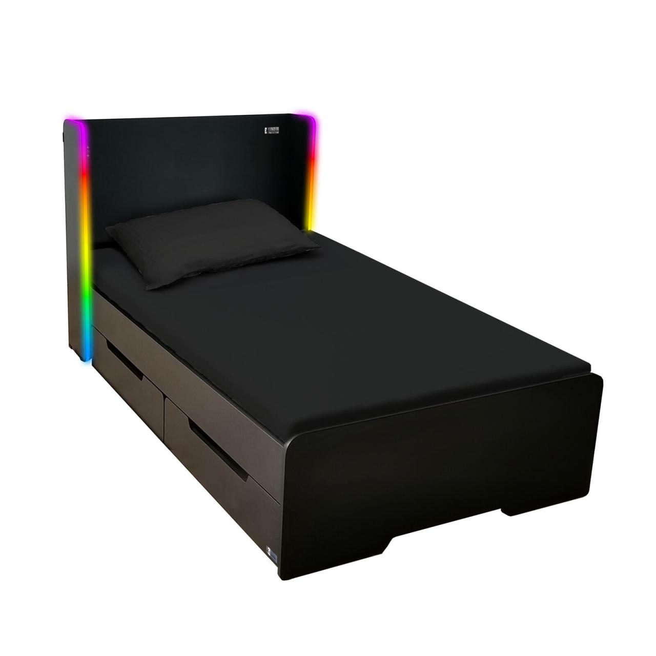 0094338232721 - 0 Electra Gaming-Bett mit RGB-Beleuchtung - schwarz