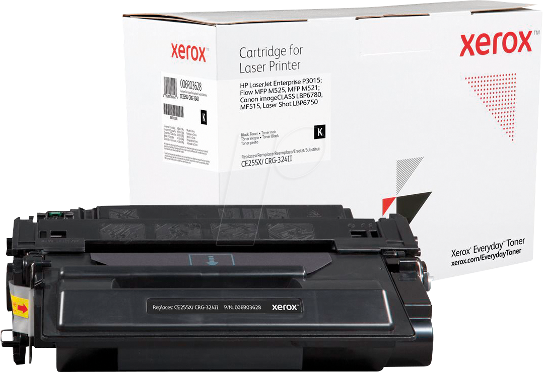 0095205894547 - Everyday - Toner High Yield Schwarz - ersetzt HP 55X für LaserJet Enterprise P3015 Flow MFP M525 MFP M521 Canon imageCLASS LBP6780 MF515 Laser Shot LBP6750 (006R03628)