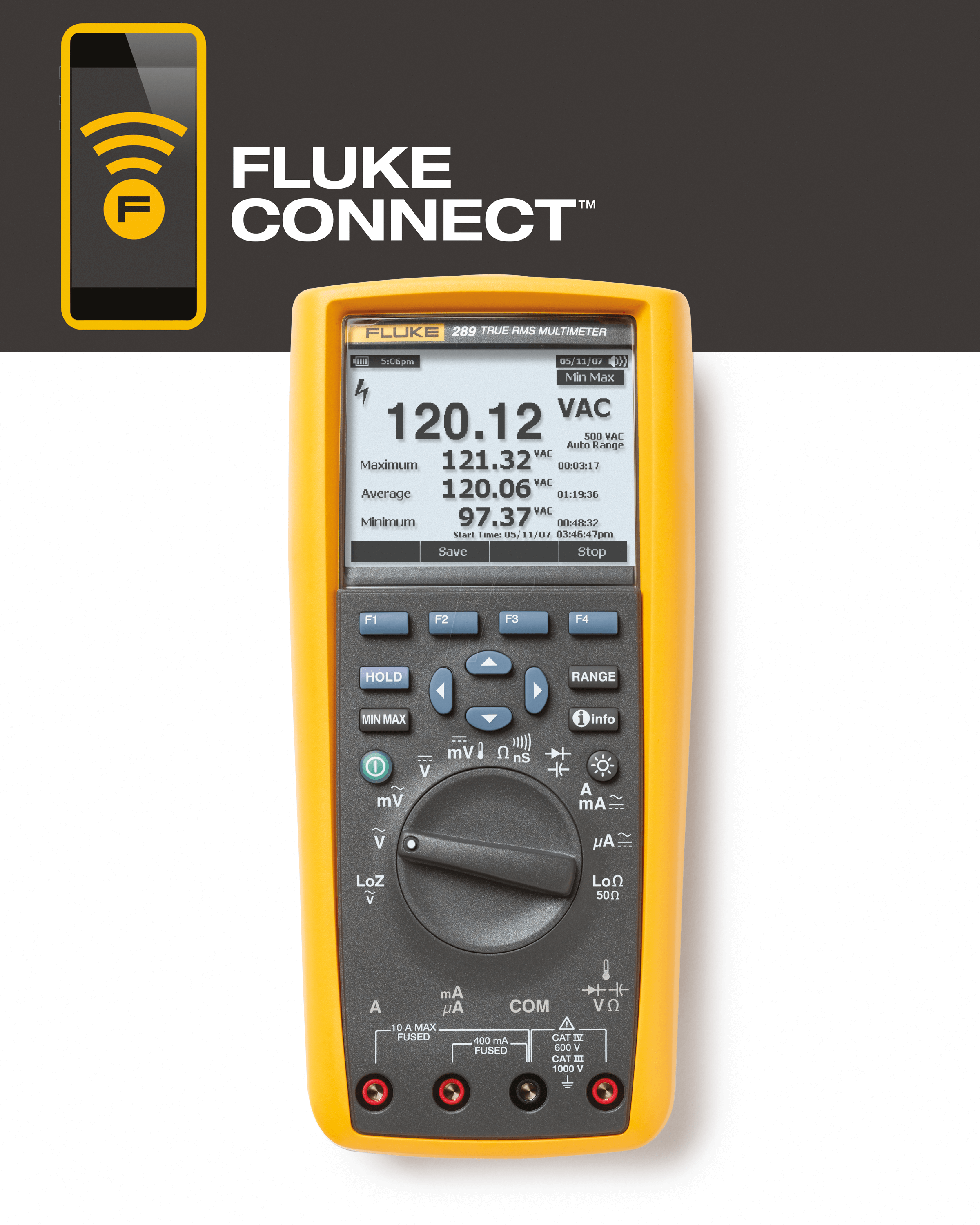 0095969586689 - FLUKE 289 - Multimeter 289 digital TRMS mit Trenddarstellung