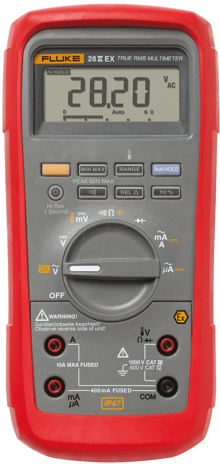 0095969599733 - FLUKE 28 II EX - Multimeter 28 II Ex digital 6000 Counts eigensicher TRMS