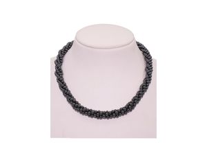 0096718222896 - Collier FIRETTI Schmuck Geschenk Halsschmuck Halskette Edelstein Farbstein Hämatit Halsketten Gr Messing Länge 50 cm Breite 9 mm silberfarben (silberfarben grau) Damen Colliers Made in Germany - mit Hämatit