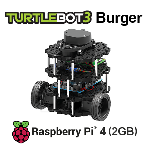 0096718606788 - TB3 BURGER 4 2GB - Robotis TurtleBot3 Burger Raspberry Pi 4 2GB