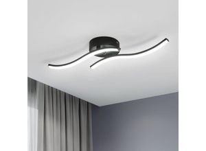 0163179928206 - Comely - Moderne LED-Deckenleuchte aus Acryl Innenleuchte Deckenlampe für Schlafzimmer Wohnzimmer Küche - 12 w - Schwarz - Weißes Licht 6500K