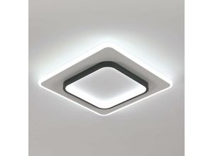 0163179928237 - Comely - Moderne LED-Deckenleuchte aus quadratischem Acryl schwarz und weiß geeignet für Badezimmer Wohnzimmer Schlafzimmer Küche und Flur - 40W