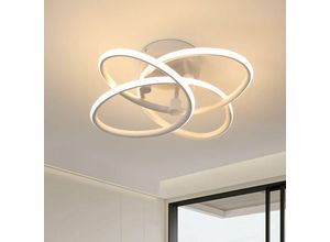 0186059634455 - Aiskdan - Moderne Design-LED-Deckenleuchte für das Schlafzimmer - Blumenförmige Acryl-Deckenlampe 38W 4500LM Ideal für Schlafzimmer Wohnzimmer