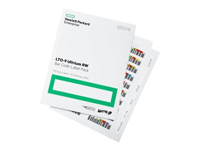 0190017480510 - HPE LTO9 Ultrium Barcode Label    (100+10) Q2017A