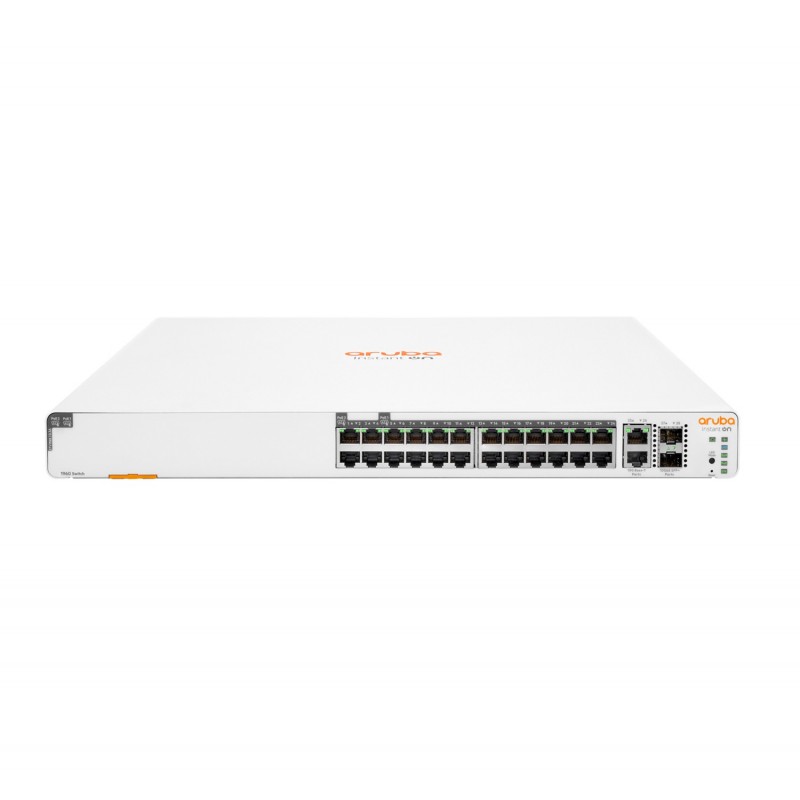 0190017521558 - HPE Aruba Instant On 1960 24G 20p Class4 4p Class6 PoE 2XGT 2SFP+ 370W Switch - Switch - L3 Lite - managed - 24 x 10 100 1000 + 2 x 10 Gigabit SFP+ + 2 x 100 1000 10GBase-T - an Rack montierbar