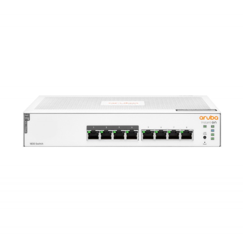 0190017524177 - HPE Aruba Instant On 1830 8G 4p Class4 PoE 65W Switch - Switch - Smart - 4 x 10 100 1000 + 4 x 10 100 1000 (PoE+) - Desktop an Rack montierbar - PoE+ (65 W)