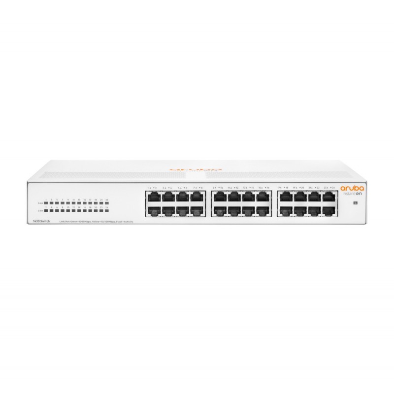 0190017602424 - HPE Aruba Instant On 1430 24G Switch - Switch - unmanaged - 24 x 10 100 1000 - Desktop an Rack montierbar wandmontierbar - BTO