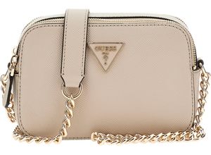 0190231794486 - GUESS Schultertasche Emblem Reißverschluss für Damen beige 0190231794486 - GUESS Schultertasche Emblem Reißverschluss für Damen beige