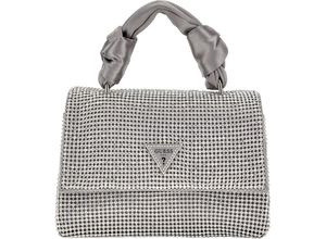 0190231818809 - GUESS Henkeltasche Strass Magnetverschluss für Damen silber