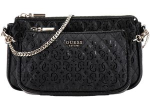 0190231844464 - GUESS Umhängetasche Emblem Reißverschluss für Damen schwarz