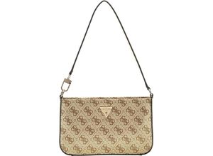 0190231852957 - GUESS Schultertasche Reißverschluss Emblem für Damen beige