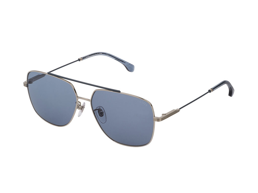 0190605183274 - Herren SL2337M MILANO 2 0514 Gläser SONNENBRILLEN Metall Silber Blau Quadratisch