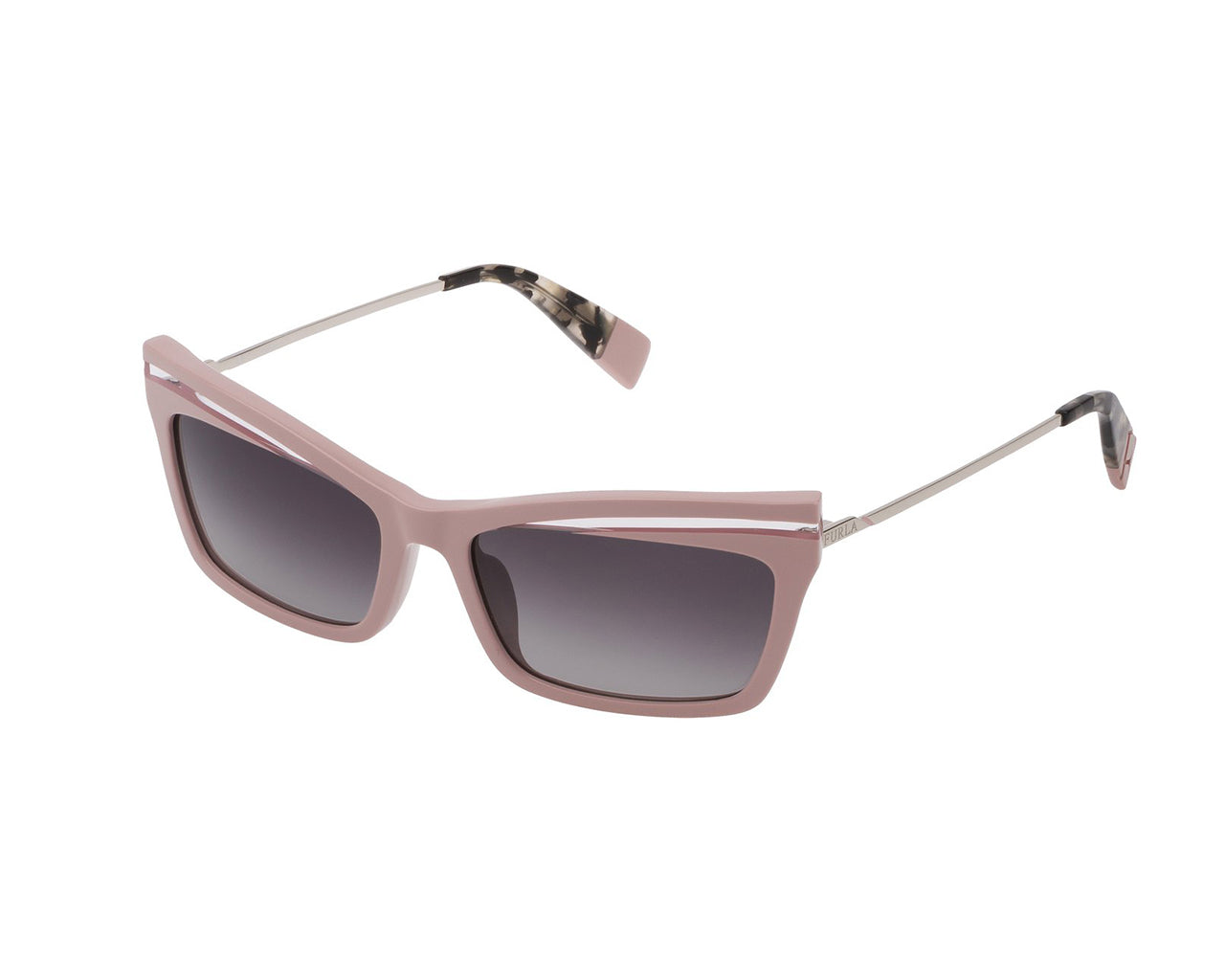 0190605207147 - Damen SFU348 0816 Gläser SONNENBRILLEN Acetat Rosa Grau Quadratisch Normal Schattiert