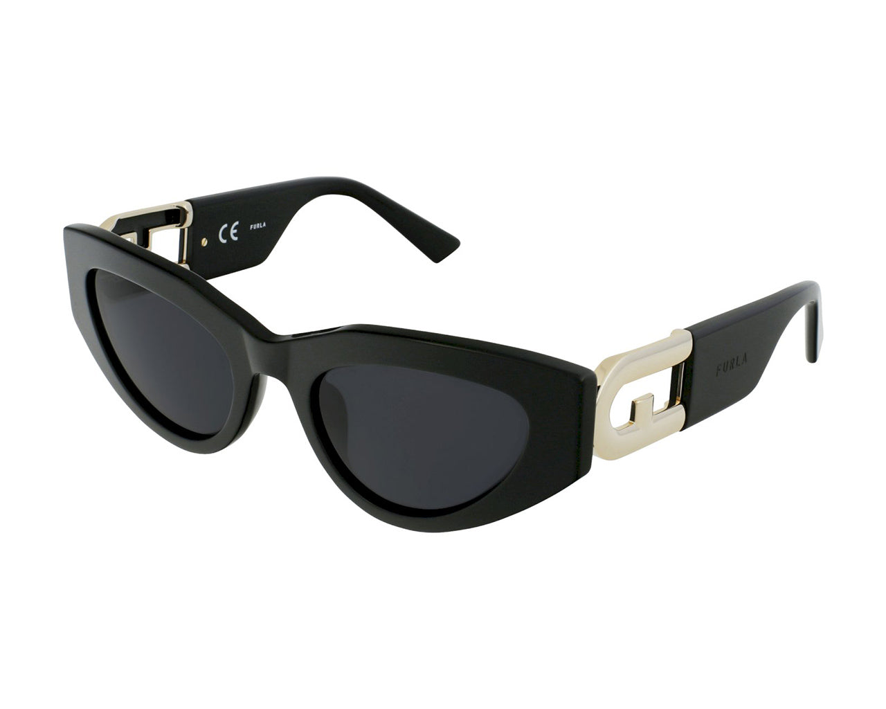 0190605257852 - Damen SFU419 0700 Gläser SONNENBRILLEN Acetat Schwarz Rauch Cat Eye Normal