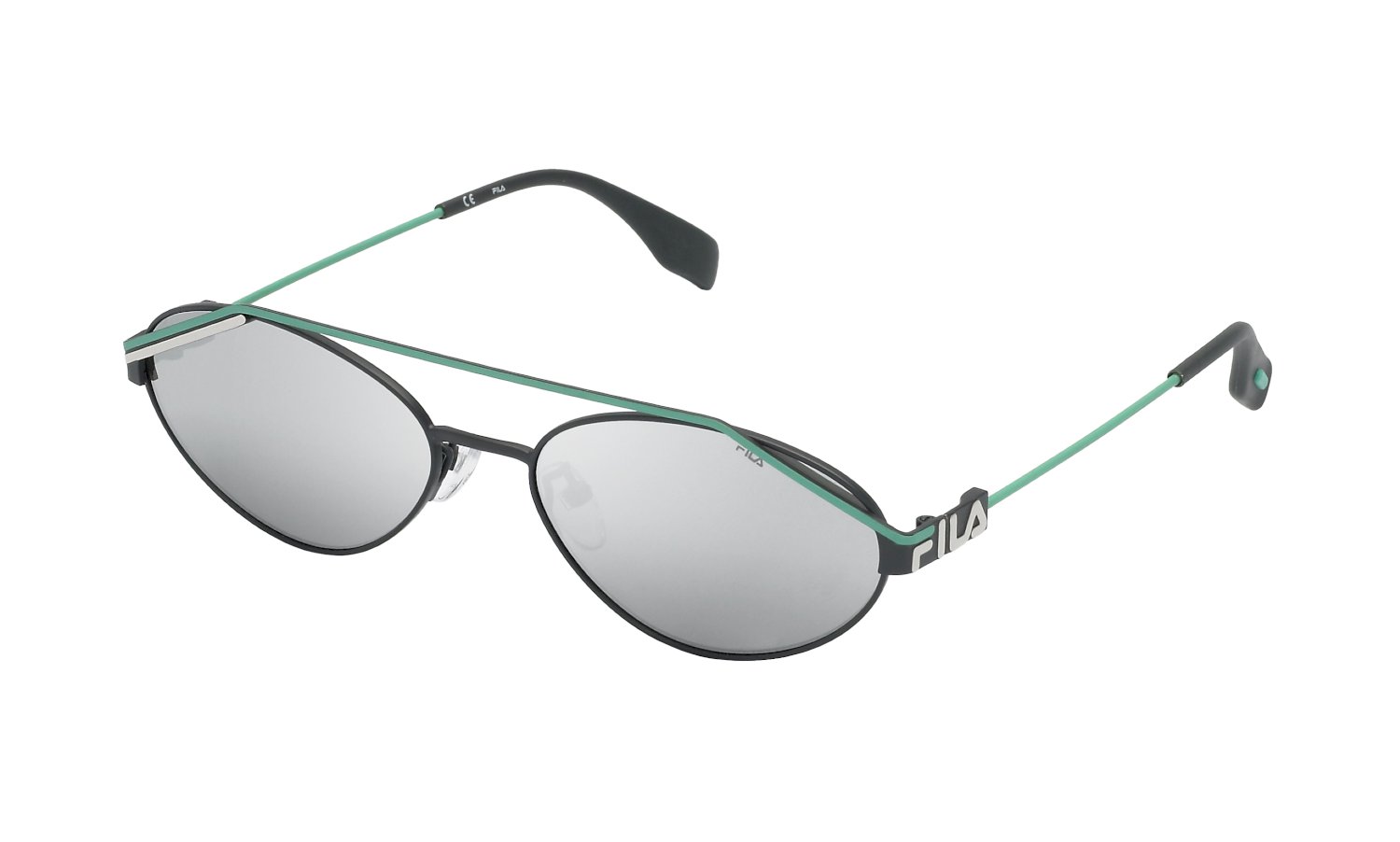 0190605277560 - Unisex SFI019  0H53 Gläser SONNENBRILLEN Metall Grau Silber Rund Gespiegelt Specchiato