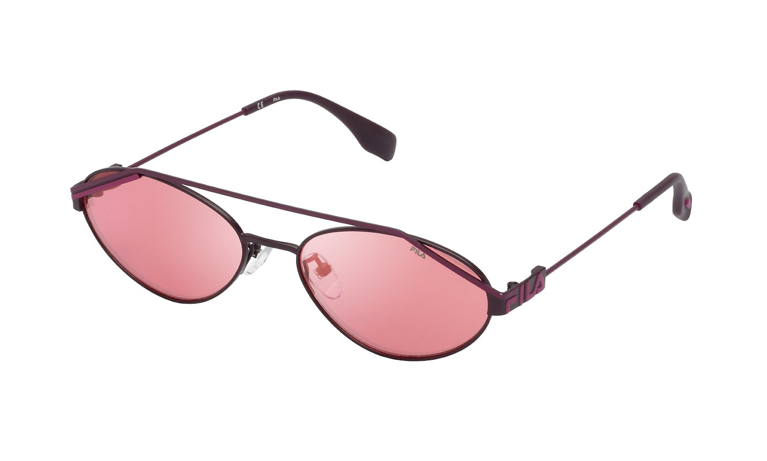 0190605277577 - Unisex Paras019 0R61 Gläser SONNENBRILLEN Metall Violett Rot Rund Normal