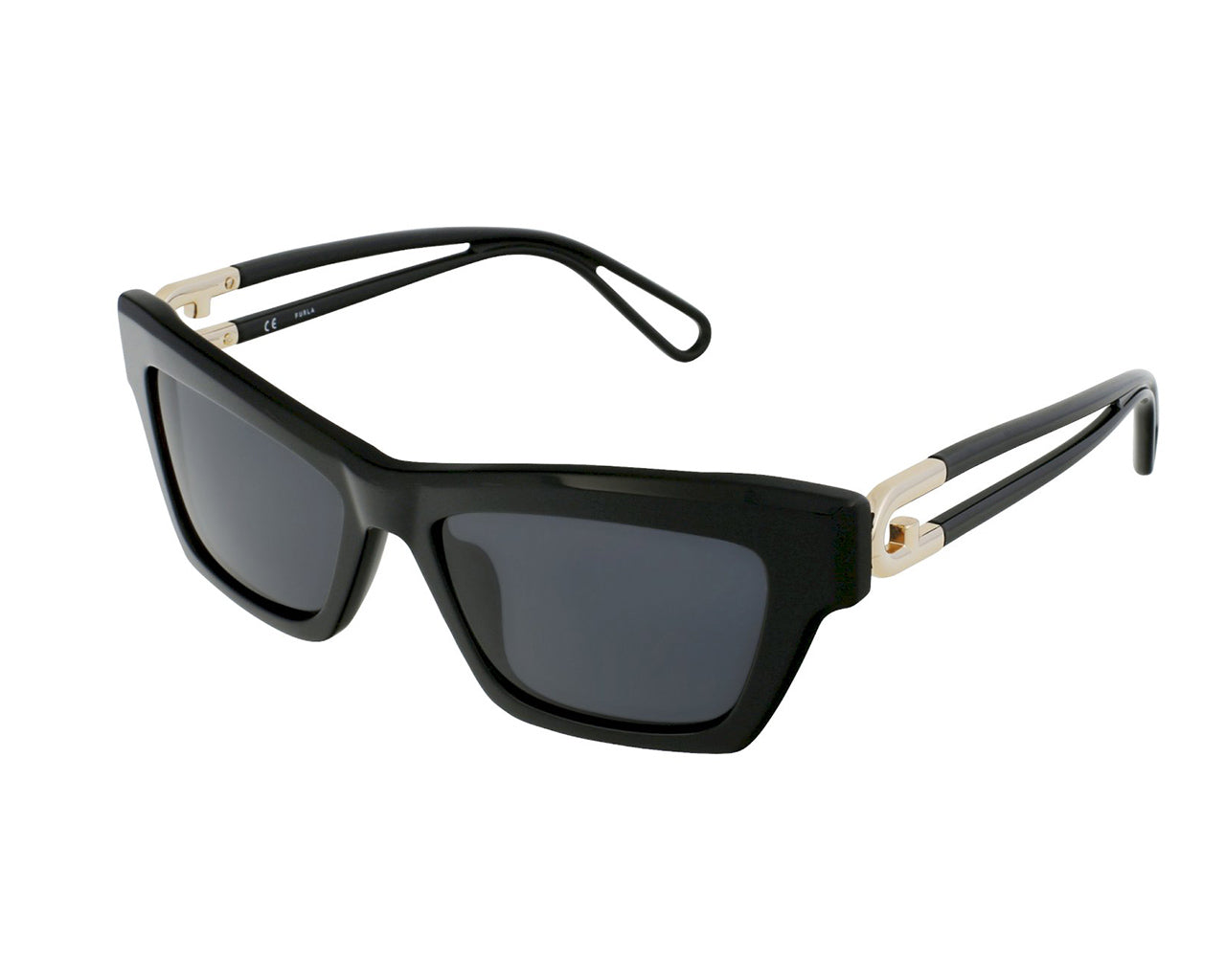 0190605280485 - Damen SFU465 0700 Gläser SONNENBRILLEN Acetat Schwarz Grau Quadratisch Normal