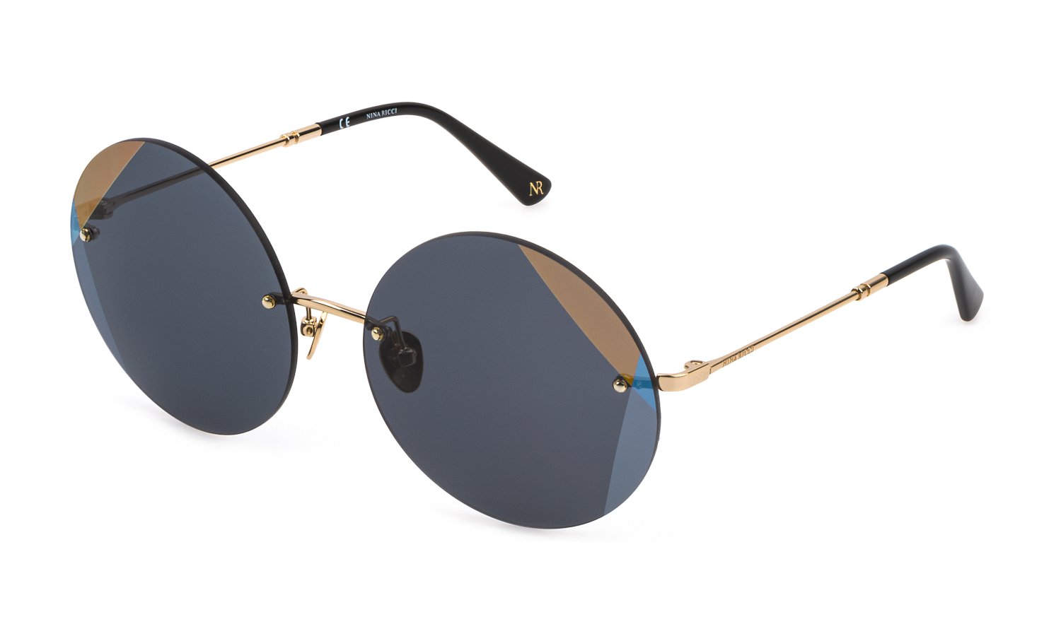 0190605288092 - Damen SNR270  300G Sonnenbrillen Metall Gold Rauch Rund Normal