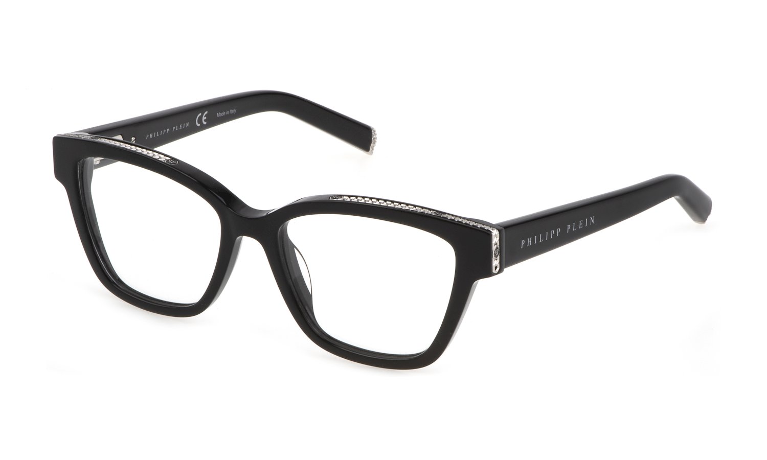 0190605360033 - Frau VPP034S Plein Majestic 0700 Rahmen von BRILLEN Acetat Schwarz  Katzenauge