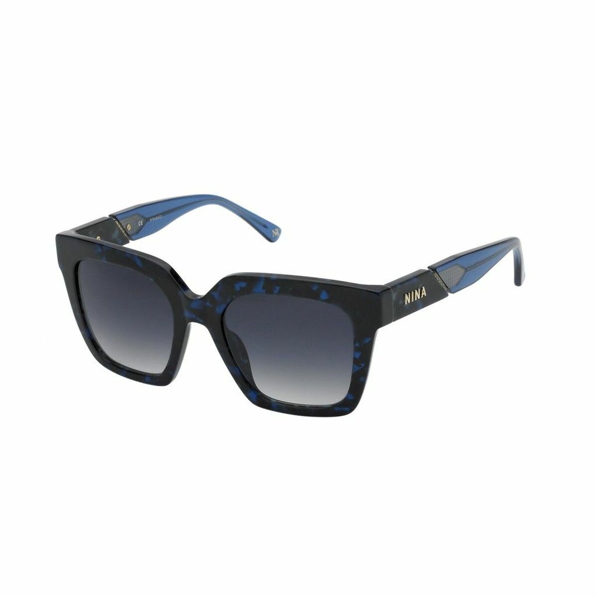 0190605386538 - Damen SNR318 0VBG Gläser SONNENBRILLEN Acetat Blau Blau Quadratisch Normal Schattiert